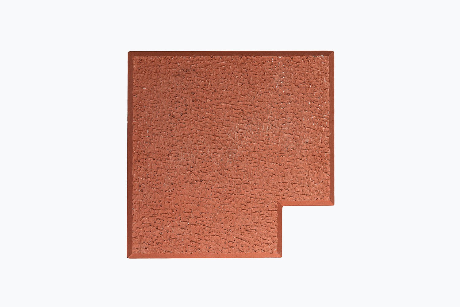 COMDES - Červená betonová dlažba bez rohu / Strukturovaná